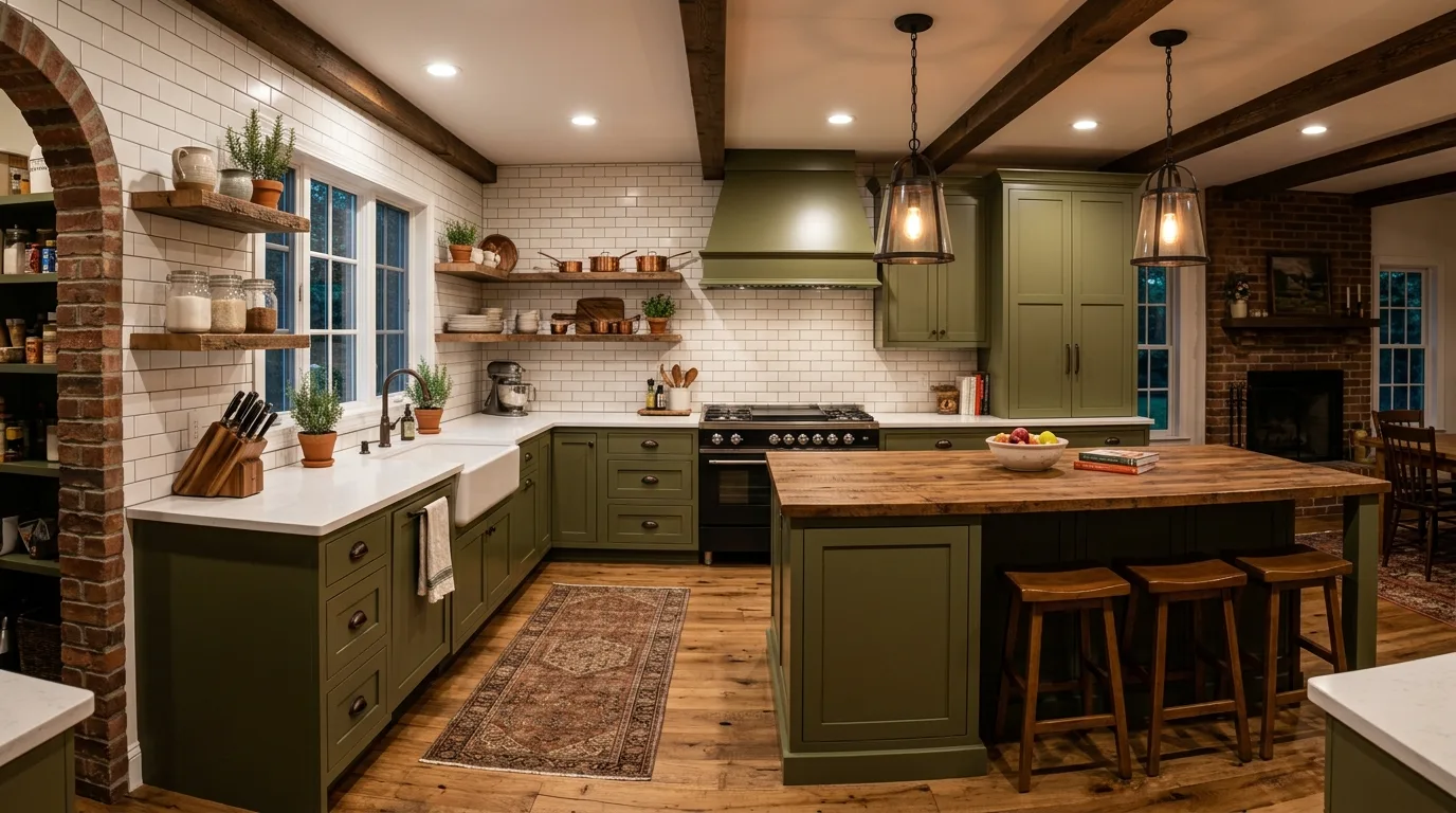 4. Bring in lighting that flatters the finish