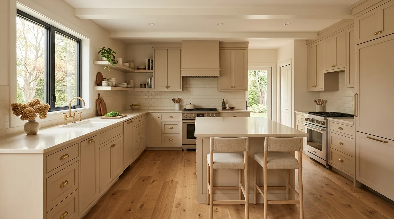 12 Warm Beige Kitchen Cabinet Ideas for a Soft Neutral Palette