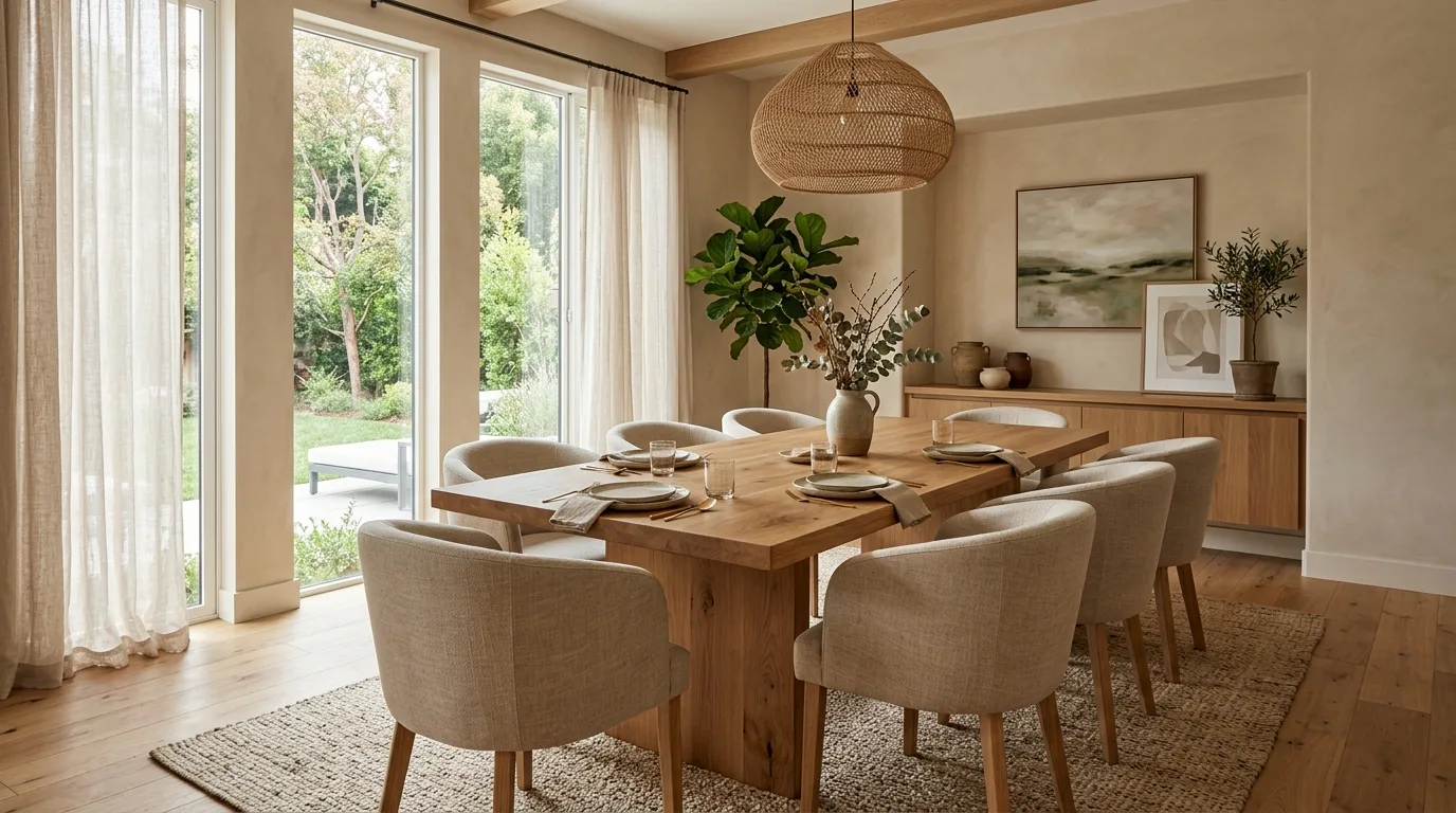 13 Warm Modern Organic Dining Room Ideas for a Natural Look