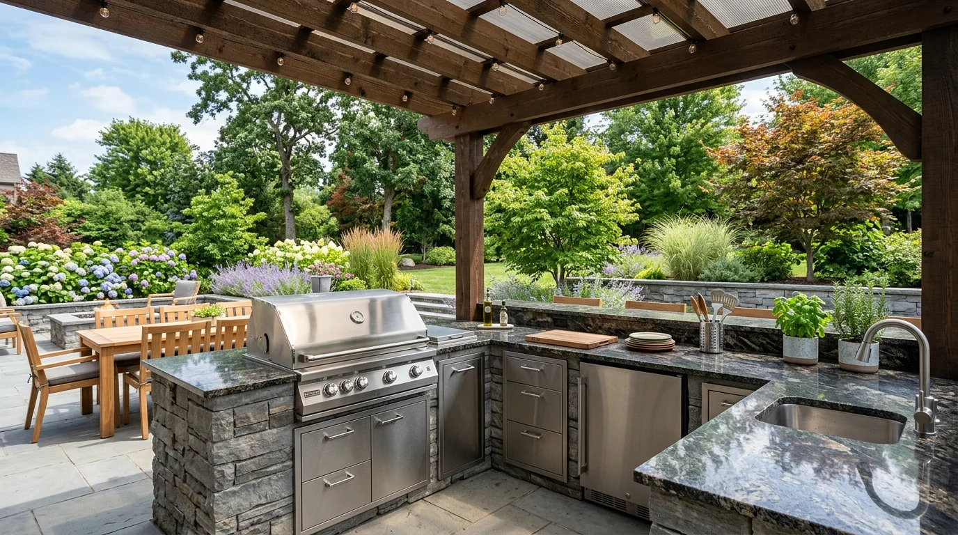 13 Weatherproof Outdoor Kitchen Countertop Ideas That Last for Years